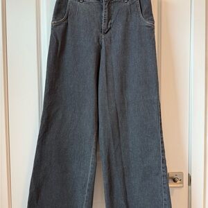 Wit & wisdom Women's Wide-Leg Gray Jeans 6